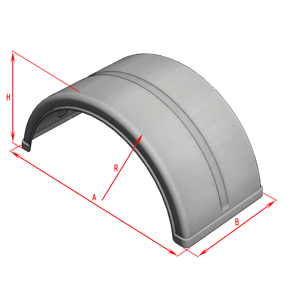 Крыло 240х350 (для прицепа легкового автомобиля)